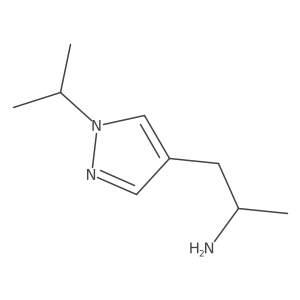 (2R)-1-[1-(propan-2-yl)-1H-pyrazol-4-yl]propan-2-amine结构式