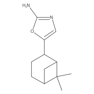 5-[(1S,5S)-6,6-dimethylbicyclo[3.1.1]heptan-2-yl]-1,3-oxazol-2-amine结构式