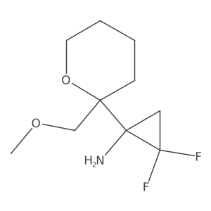 2,2-Difluoro-1-[2-(methoxymethyl)oxan-2-yl]cyclopropan-1-amine Structure