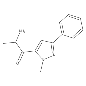 2-amino-1-(1-methyl-3-phenyl-1H-pyrazol-5-yl)propan-1-one Structure