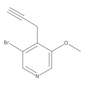 3-Bromo-5-methoxy-4-(prop-2-yn-1-yl)pyridine Structure
