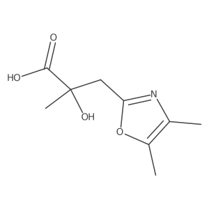 3-(Dimethyl-1,3-oxazol-2-yl)-2-hydroxy-2-methylpropanoic acid结构式