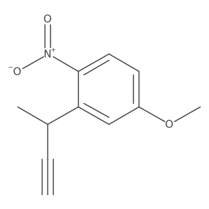 2-(But-3-yn-2-yl)-4-methoxy-1-nitrobenzene Structure