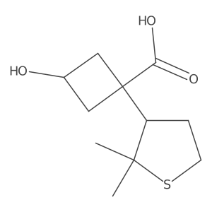 1-(2,2-Dimethylthiolan-3-yl)-3-hydroxycyclobutane-1-carboxylic acid Structure
