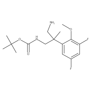 tert-butyl N-[3-amino-2-(3,5-difluoro-2-methoxyphenyl)-2-methylpropyl]carbamate Structure