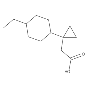 2-[1-(4-Ethylcyclohexyl)cyclopropyl]acetic acid Structure