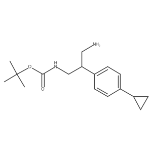 tert-butyl N-[3-amino-2-(4-cyclopropylphenyl)propyl]carbamate Structure