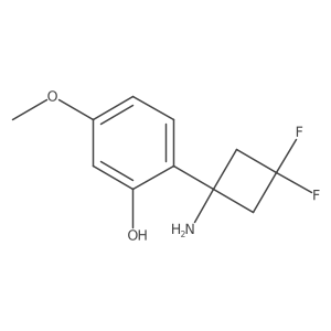 2-(1-Amino-3,3-difluorocyclobutyl)-5-methoxyphenol结构式