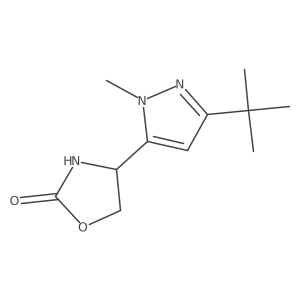4-(3-tert-butyl-1-methyl-1H-pyrazol-5-yl)-1,3-oxazolidin-2-one Structure