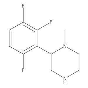 1-Methyl-2-(2,3,6-trifluorophenyl)piperazine Structure
