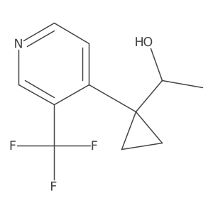 1-{1-[3-(Trifluoromethyl)pyridin-4-yl]cyclopropyl}ethan-1-ol Structure