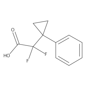 2,2-Difluoro-2-(1-phenylcyclopropyl)acetic acid结构式