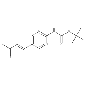 tert-butyl N-[5-(3-oxobut-1-en-1-yl)pyrimidin-2-yl]carbamate结构式