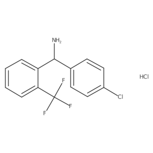 (4-Chlorophenyl)[2-(trifluoromethyl)phenyl]methanamine hydrochloride Structure