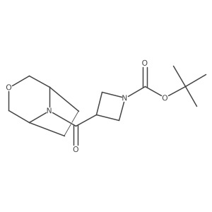 tert-Butyl 3-(3-oxa-8-azabicyclo[3.2.1]octane-8-carbonyl)azetidine-1-carboxylate结构式