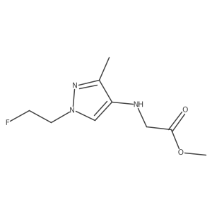 Methyl 2-[[1-(2-fluoroethyl)-3-methylpyrazol-4-yl]amino]acetate结构式