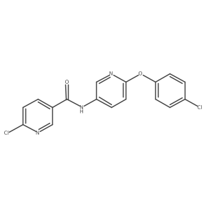 6-chloro-N-(6-(4-chlorophenoxy)pyridin-3-yl)nicotinamide Structure