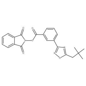 1,3-dioxo-2,3-dihydro-1H-isoindol-2-yl 3-[5-(2,2-dimethylpropyl)-1,2,4-oxadiazol-3-yl]benzoate结构式