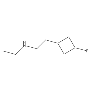 N-Ethyl-2-(3-fluorocyclobutyl)ethan-1-amine结构式