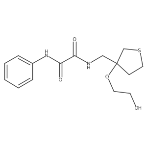 N1-((3-(2-hydroxyethoxy)tetrahydrothiophen-3-yl)methyl)-N2-phenyloxalamide Structure