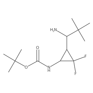 tert-butyl N-[3-(1-amino-2,2-dimethylpropyl)-2,2-difluorocyclopropyl]carbamate结构式