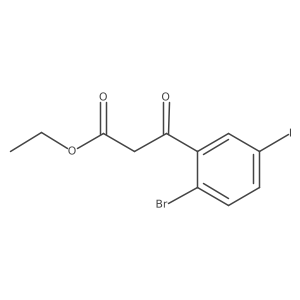 Ethyl 3-(2-bromo-5-iodophenyl)-3-oxopropanoate Structure