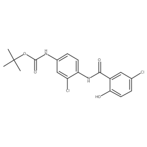 tert-butyl N-[3-chloro-4-(5-chloro-2-hydroxybenzamido)phenyl]carbamate结构式