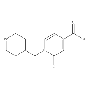 2-Oxo-1-[(piperidin-4-yl)methyl]-1,2-dihydropyridine-4-carboxylic acid Structure