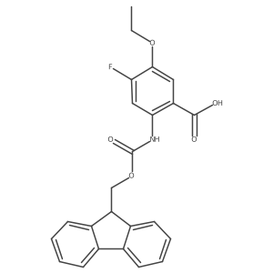 5-ethoxy-2-({[(9H-fluoren-9-yl)methoxy]carbonyl}amino)-4-fluorobenzoic acid结构式