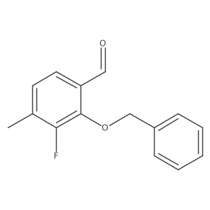 2-(Benzyloxy)-3-fluoro-4-methylbenzaldehyde结构式