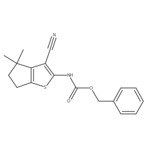 benzyl N-{3-cyano-4,4-dimethyl-4H,5H,6H-cyclopenta[b]thiophen-2-yl}carbamate Structure