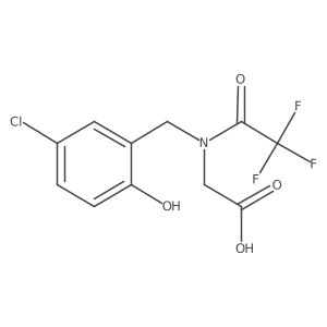 2-{N-[(5-chloro-2-hydroxyphenyl)methyl]-2,2,2-trifluoroacetamido}acetic acid结构式