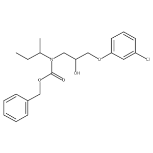 benzyl N-(butan-2-yl)-N-[3-(3-chlorophenoxy)-2-hydroxypropyl]carbamate结构式