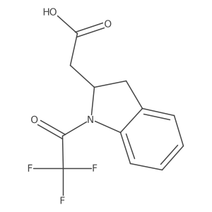 2-[1-(2,2,2-trifluoroacetyl)-2,3-dihydro-1H-indol-2-yl]acetic acid结构式
