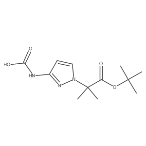 {1-[1-(tert-butoxy)-2-methyl-1-oxopropan-2-yl]-1H-pyrazol-3-yl}carbamic acid结构式