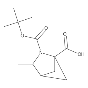 2-(tert-Butoxycarbonyl)-3-methyl-2-azabicyclo[2.1.1]hexane-1-carboxylic acid Structure