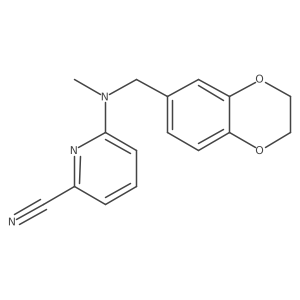 6-{[(2,3-Dihydro-1,4-benzodioxin-6-yl)methyl](methyl)amino}pyridine-2-carbonitrile Structure
