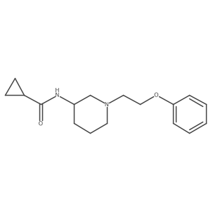 N-[1-(2-phenoxyethyl)piperidin-3-yl]cyclopropanecarboxamide结构式
