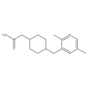 2-{4-[(3,6-Dimethylpyrazin-2-yl)oxy]piperidin-1-yl}acetamide结构式