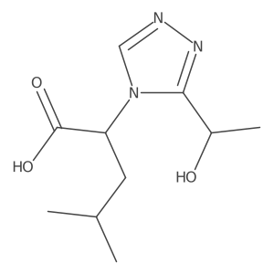 2-[3-(1-hydroxyethyl)-4H-1,2,4-triazol-4-yl]-4-methylpentanoic acid Structure