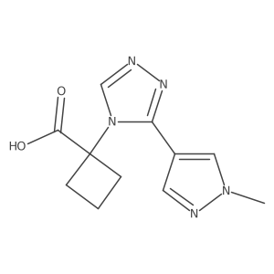 1-(3-(1-Methyl-1H-pyrazol-4-yl)-4H-1,2,4-triazol-4-yl)cyclobutane-1-carboxylic acid结构式