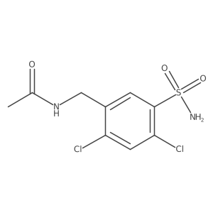 N-[(2,4-dichloro-5-sulfamoylphenyl)methyl]acetamide结构式