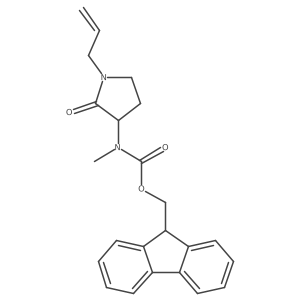 (9H-fluoren-9-yl)methyl N-methyl-N-[2-oxo-1-(prop-2-en-1-yl)pyrrolidin-3-yl]carbamate结构式