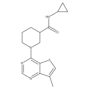 N-cyclopropyl-1-{7-methylthieno[3,2-d]pyrimidin-4-yl}piperidine-3-carboxamide Structure