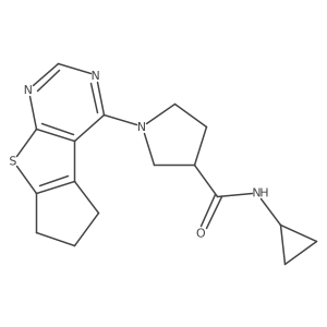 N-cyclopropyl-1-{7-thia-9,11-diazatricyclo[6.4.0.0^{2,6}]dodeca-1(8),2(6),9,11-tetraen-12-yl}pyrrolidine-3-carboxamide Structure