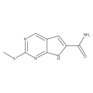 2-(Methylthio)-7H-pyrrolo[2,3-d]pyrimidine-6-carboxamide结构式