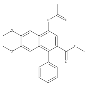 1-Phenyl-2-methoxycarbonyl-4-acetoxy-6,7-dimethoxynaphthalene结构式