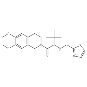 (S)-1-(6,7-dimethoxy-3,4-dihydroisoquinolin-2(1H)-yl)-3,3-dimethyl-2-(thiazol-2-ylmethylamino)butan-1-one结构式