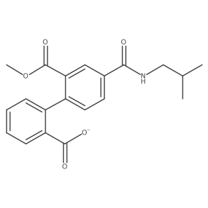 2-Methyl 4-[[(2-methylpropyl)amino]carbonyl][1,1'-biphenyl]-2,2'-dicarboxylate Structure