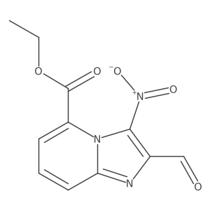 Ethyl 2-formyl-3-nitroimidazo[1,2-a]pyridine-5-carboxylate Structure
